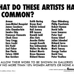 Guerrilla Girls, What Do These Artists Have In Common?, 1985
