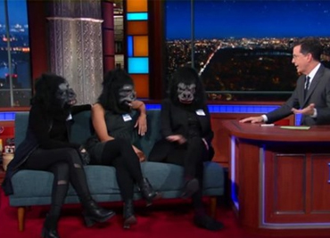 The Guerrilla Girls took to Late Night with Stephen Colbert.