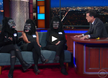 Guerrilla Girls with Stephen Colbert on The Late Show